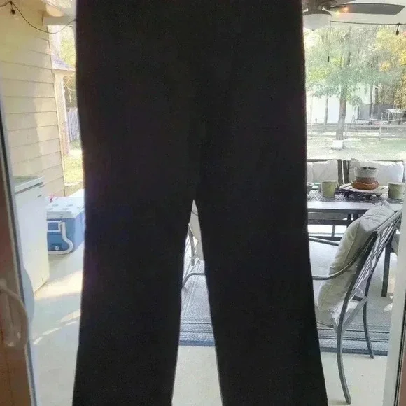 Sz Small Jenn Isaac women's wide leg black pants perfect winter work look $17 - Picture 3 of 3